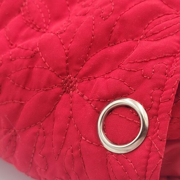 RQT Petite Quilted Floral Pattern Red Jacket Fully Lined Button Closure Womens P - Picture 4 of 10